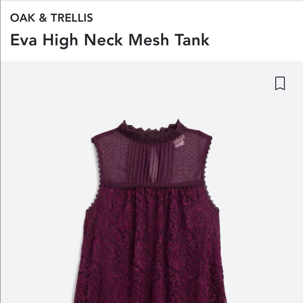 Oak and Trellis Eva High Neck Mesh Tank Womens XXL